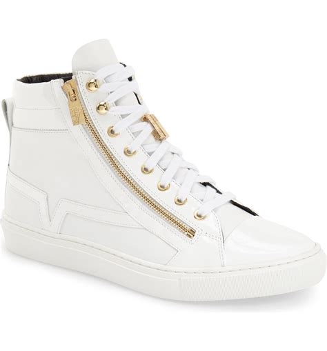 men's versace sneakers|versace zipped high top sneakers.